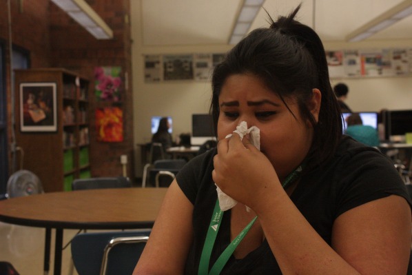 Yvette Zavala is one among many students currently suffering from viruses spreading through the school.